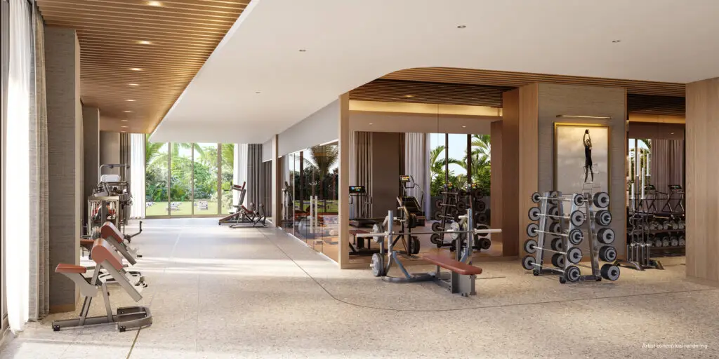 Icon Beach Hollywood Fitness02 Delivery Final Fitness center at Icon Beach for tennis fans visiting the Miami Open 2027