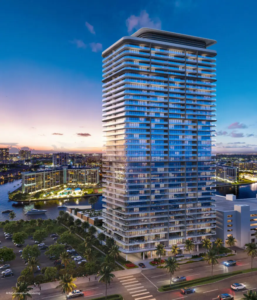 Icon Beach Hollywood Related Diplomat 02 Aerial Looking Downtown 02 Aerial view from Icon Beach Hollywood for Art Basel Miami Beach 2026 visitors